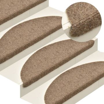 Gossi covorase scari autoadezive 15 buc. bej 56x17x3 cm stil punch