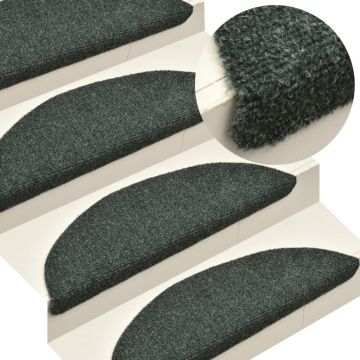 Gossi covorase scari autoadezive 15 buc. verde 56x17x3 cm stil punch