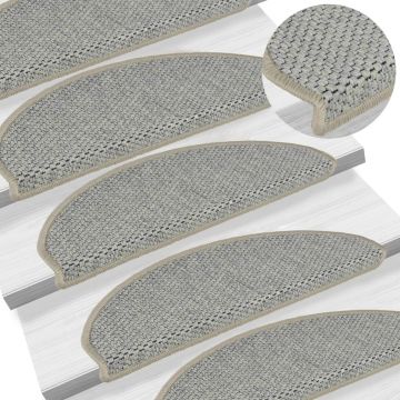 Gossi covorase scari autoadezive, 15 buc. verde 65x21x4 cm, sisal