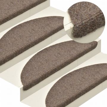 Gossi covorase scari autoadezive, 5 buc., crem, 65x21x4 cm, punch