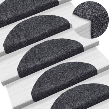 Gossi covorase scari autoadezive 5 buc. gri inchis 65x21x4 cm punch