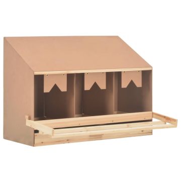 Gossi cuibar gain cu 3 compartimente, 93x40x65 cm, lemn masiv pin
