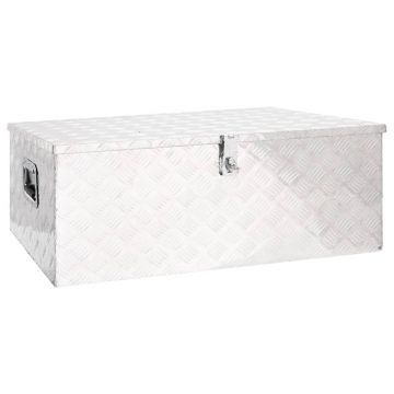 Gossi cutie de depozitare, argintiu, 100x55x37 cm, aluminiu