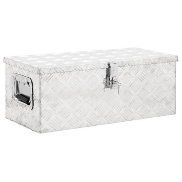 Gossi cutie de depozitare, argintiu, 70x31x27 cm, aluminiu