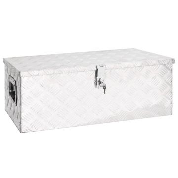 Gossi cutie de depozitare, argintiu, 80x39x30 cm, aluminiu