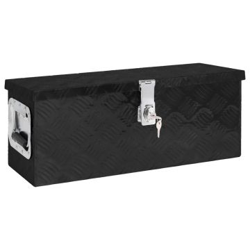 Gossi cutie de depozitare, negru, 60x23,5x23 cm, aluminiu