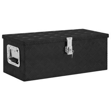 Gossi cutie de depozitare, negru, 70x31x27 cm, aluminiu