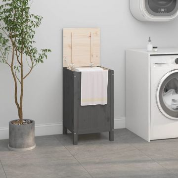 Gossi cutie de rufe, gri, 44x44x76 cm, lemn masiv de pin