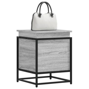 Gossi cutie depozitare gri sonoma 40x40x51,5 cm lemn prelucrat