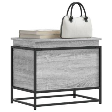 Gossi cutie depozitare gri sonoma 60x40x51,5 cm lemn prelucrat