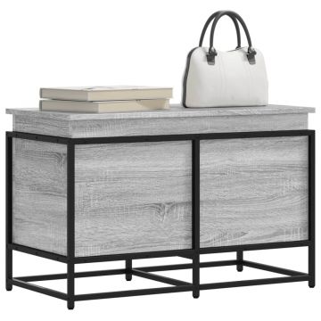 Gossi cutie depozitare gri sonoma 80x40x51,5 cm lemn prelucrat