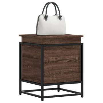Gossi cutie depozitare stejar maro 40x40x51,5 cm lemn prelucrat