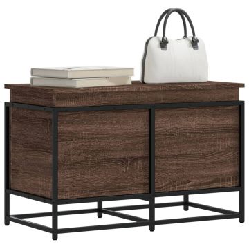 Gossi cutie depozitare stejar maro 80x40x51,5 cm lemn prelucrat