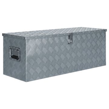Gossi cutie din aluminiu, 110,5 x 38,5 x 40 cm, argintiu