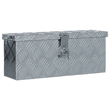 Gossi cutie din aluminiu, 48,5 x 14 x 20 cm, argintiu