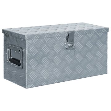 Gossi cutie din aluminiu, 61,5 x 26,5 x 30 cm, argintiu