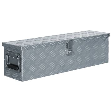 Gossi cutie din aluminiu, 80,5 x 22 x 22 cm, argintiu