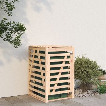 Gossi depozitare cos de gunoi, 84x90x128,5 cm, lemn masiv de pin