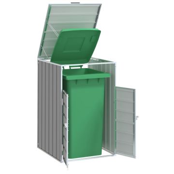 Gossi depozitare cos gunoi cu roti, 1 cos, gri, 72x81x115 cm, otel