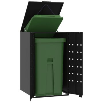 Gossi depozitare cos gunoi cu roti pt. 1 cos, negru 69x79x117 cm otel