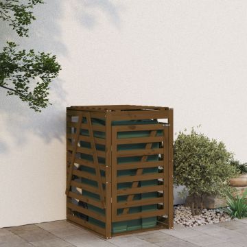 Gossi depozitare pubela gunoi, maro, 84x90x128,5 cm lemn masiv de pin