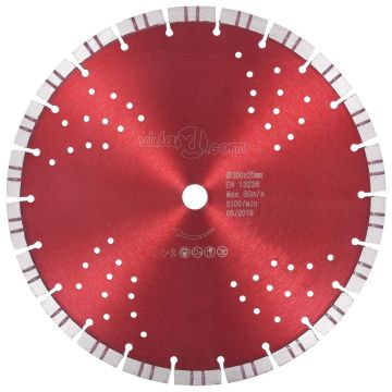 Gossi disc diamantat de taiere cu segmente turbo si gauri otel 300 mm
