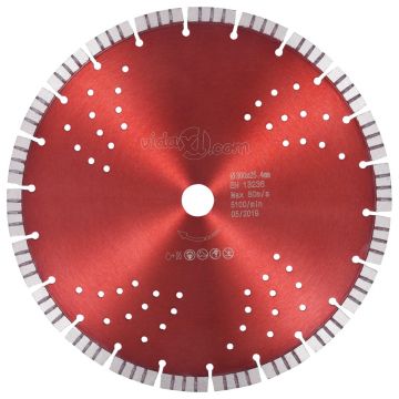 Gossi disc diamantat de taiere cu segmente turbo si gauri otel 300 mm