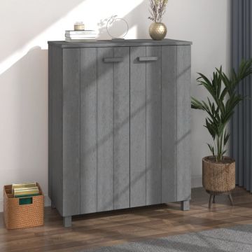 Gossi dulap cd-uri „hamar”, gri inchis 85x40x108 cm, lemn masiv pin