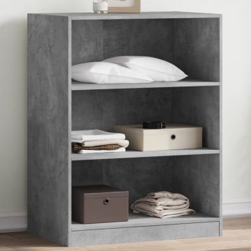 Gossi dulap, gri beton, 77x48x102 cm, lemn prelucrat