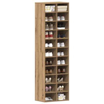 Gossi dulap pantofi artisan stejar 54x34x183 cm lemn prelucrat