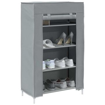 Gossi dulap pantofi gri 60,5x30x97 cm tesatura netesa