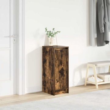 Gossi dulap pantofi stejar afumat 29,5x34x76 cm lemn prelucrat