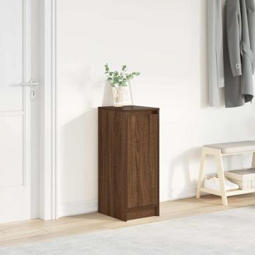 Gossi dulap pantofi stejar maro 29,5x34x76 cm lemn prelucrat