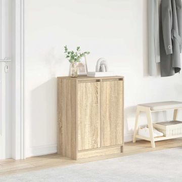 Gossi dulap pantofi stejar sonoma 57x34x76 cm lemn prelucrat