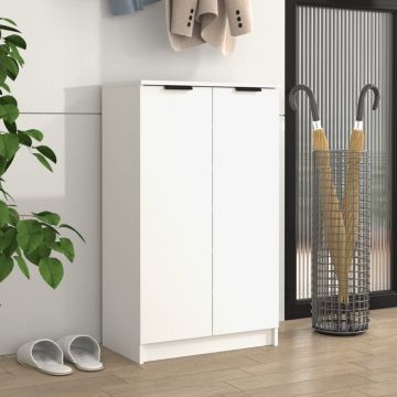 Gossi dulap pentru incaltaminte alb 59x35x100 cm lemn prelucrat