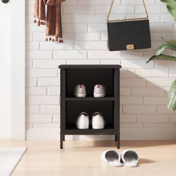 Gossi dulap pentru pantofi, negru, 38x35x50 cm, lemn compozit