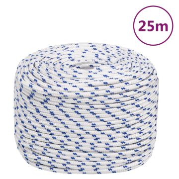 Gossi franghie de barca, alb, 10 mm, 25 m, polipropilena