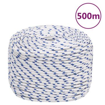 Gossi franghie de barca, alb, 10 mm, 500 m, polipropilena