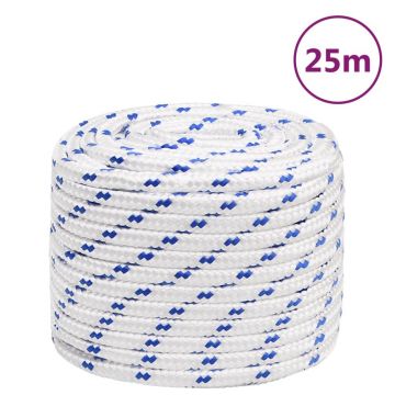 Gossi franghie de barca, alb, 16 mm, 25 m, polipropilena
