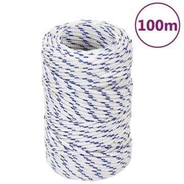 Gossi franghie de barca, alb, 2 mm, 100 m, polipropilena
