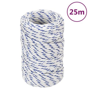 Gossi franghie de barca, alb, 2 mm, 25 m, polipropilena