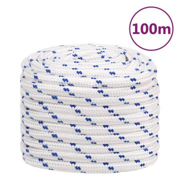 Gossi franghie de barca, alb, 20 mm, 100 m, polipropilena