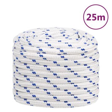 Gossi franghie de barca, alb, 20 mm, 25 m, polipropilena