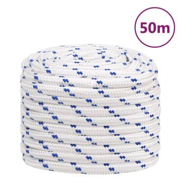 Gossi franghie de barca, alb, 20 mm, 50 m, polipropilena