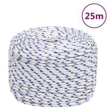 Gossi franghie de barca, alb, 6 mm, 25 m, polipropilena