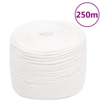 Gossi franghie de barca, alb complet, 10 mm, 250 m, polipropilena