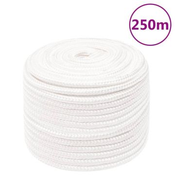 Gossi franghie de barca, alb complet, 12 mm, 250 m, polipropilena