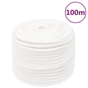 Gossi franghie de barca, alb complet, 14 mm, 100 m, polipropilena