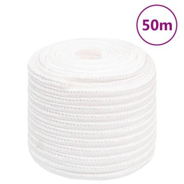 Gossi franghie de barca, alb complet, 16 mm, 50 m, polipropilena