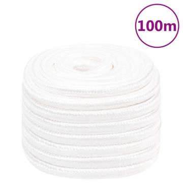 Gossi franghie de barca, alb complet, 20 mm, 100 m, polipropilena
